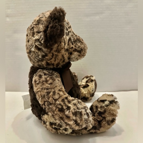 Dennis Basso Home Teddy Bear Plush Faux Fur Leopard Cheetah Spots Brown Tan - Picture 5 of 8